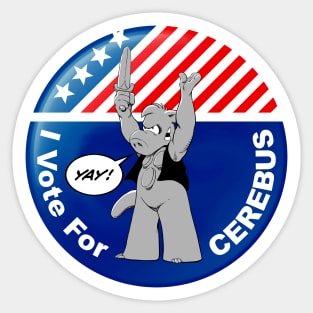 I Vote for Cerebus Sticker